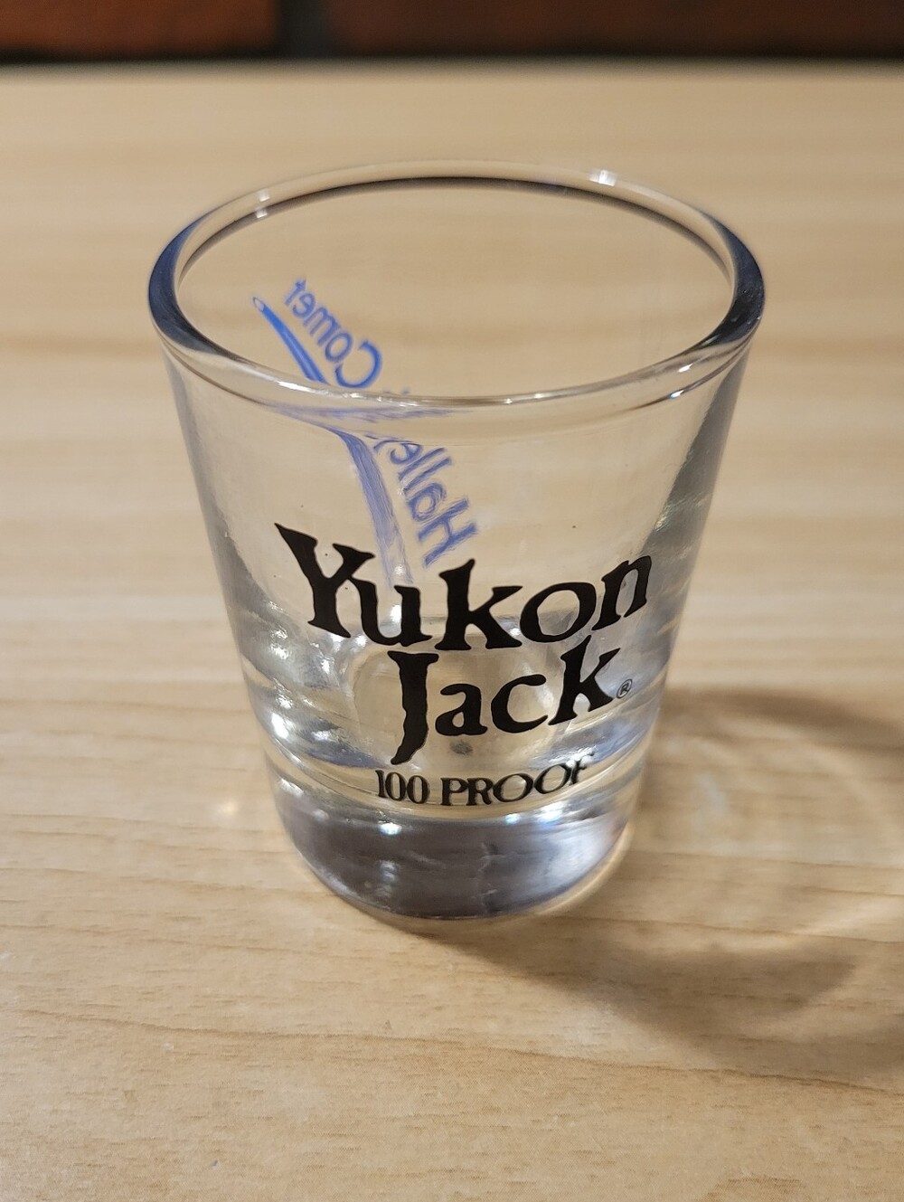 Yukon Jack Halley's Comet Shot Glass